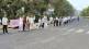 Human chain against blast work
