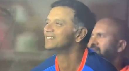IND vs SL 2nd ODI Rahul Dravid smile as his record