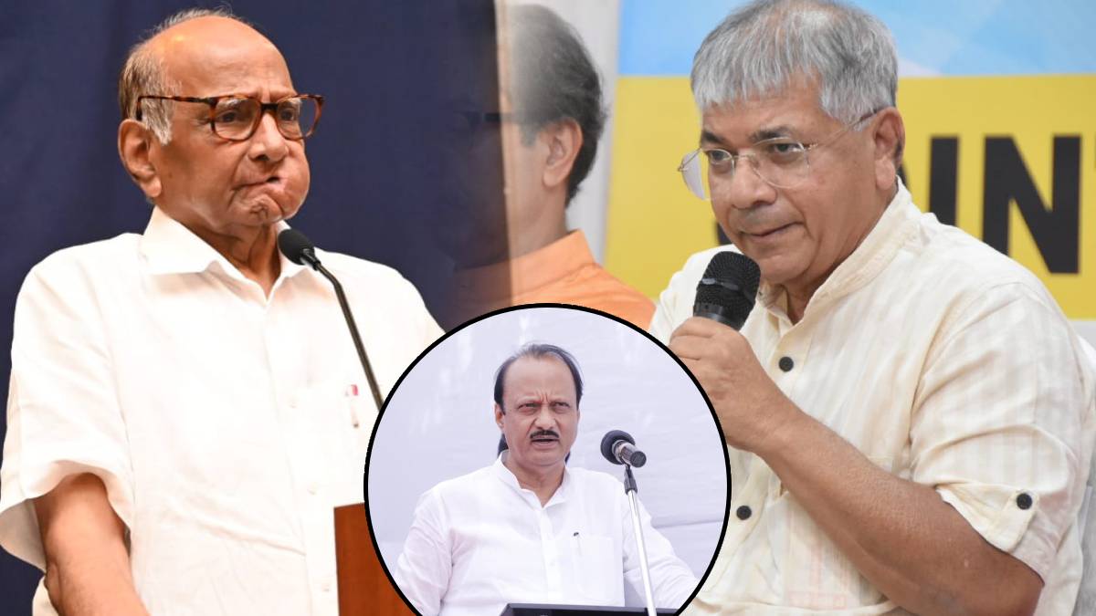 Sharad pawar Ajit pawar Prakash ambedkar
