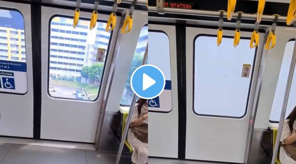 Singapore Train automatically blinds windows near residential area Viral Video gets netizens appreciation