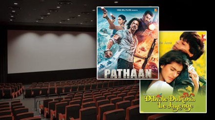 Shahrukh Khan DDLJ And Pathan Screening Together In Iconic Maratha Mandir