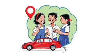 carpooling from school students