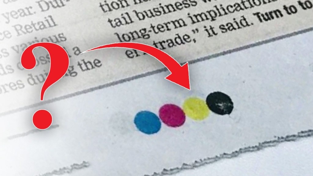 Four Colour Dots In The Newspaper