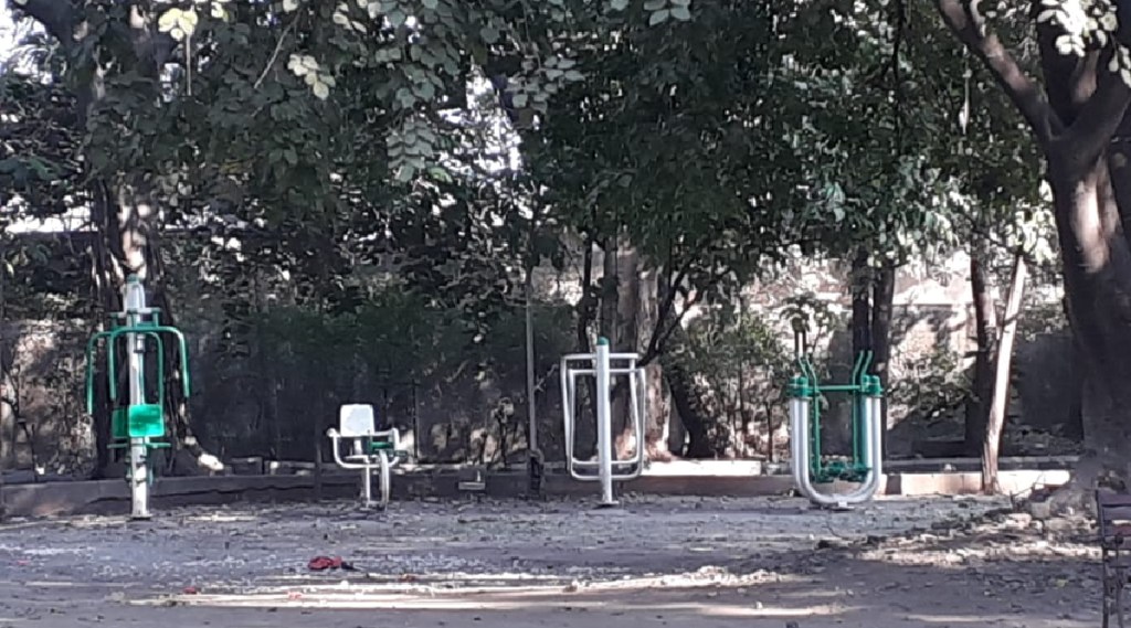 green gym in cemetery