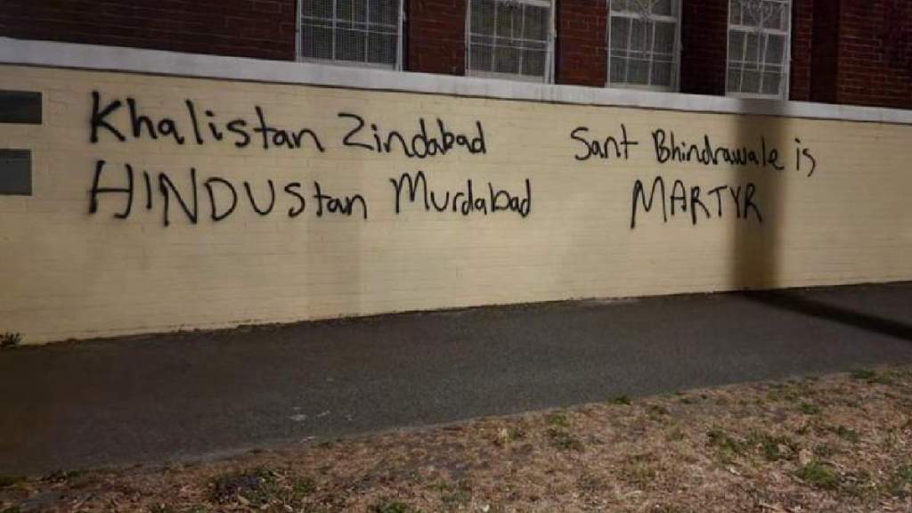 hindu temple vandalised australia
