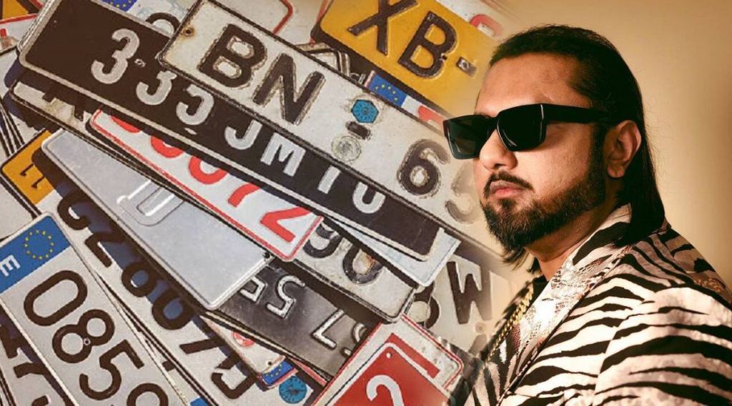 honey singh number plate