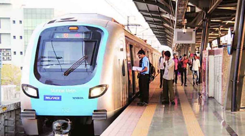 Ghatkopar Metro station footbridge