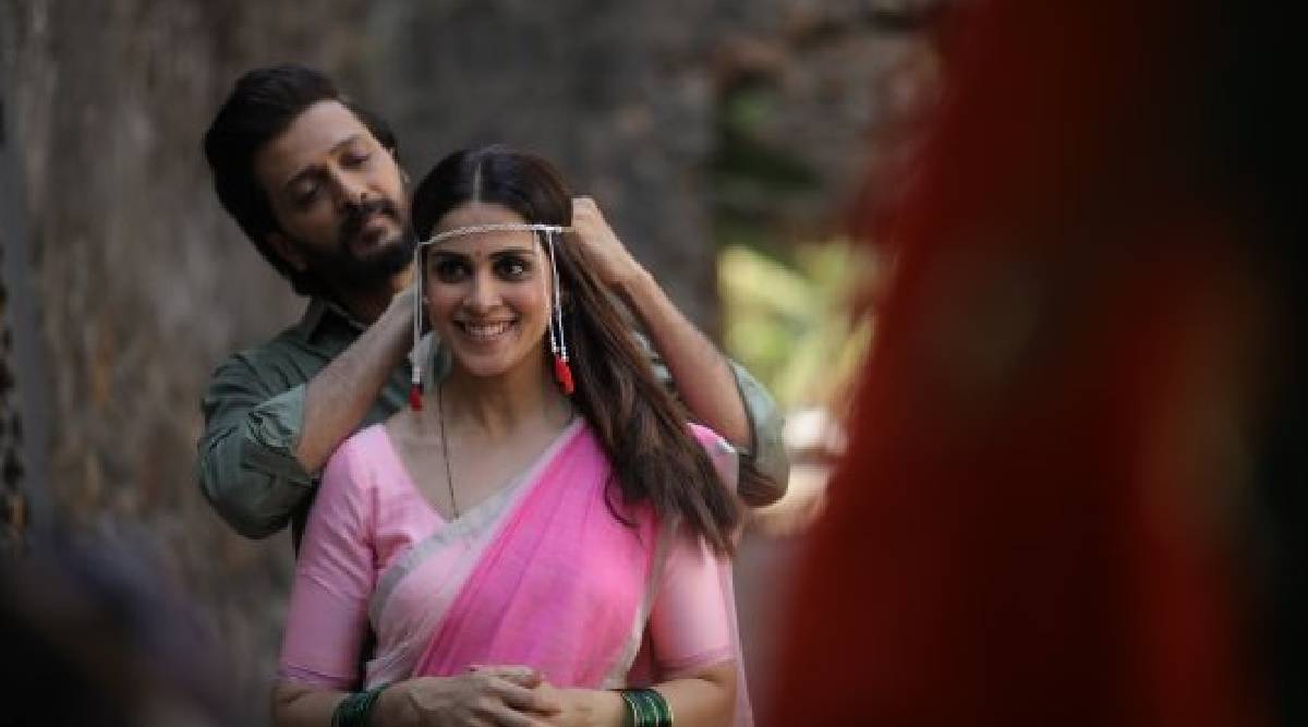 riteish genelia ved marathi movie news photos