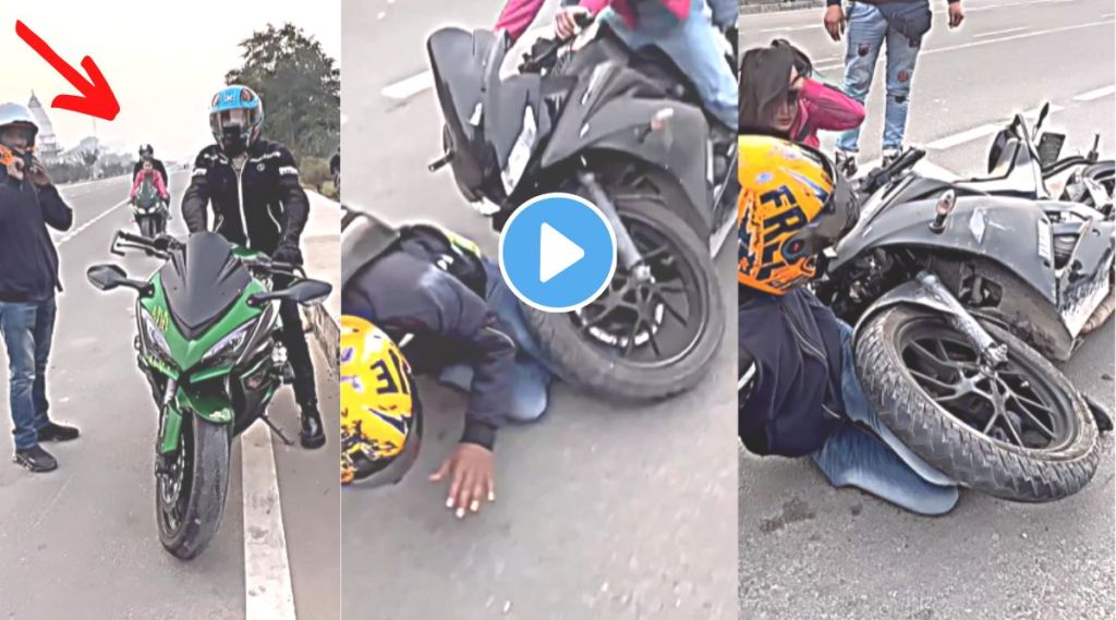 sports bike accident viral video
