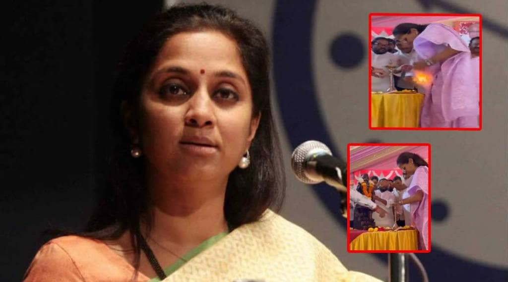 supriya sule saree caught fire