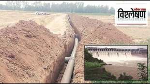 water through pipe system from dam to irrigation area