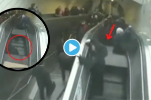 Video Metro Station Malfunctioning Escalator Swallows Man Netizens Shocked With Viral Clip