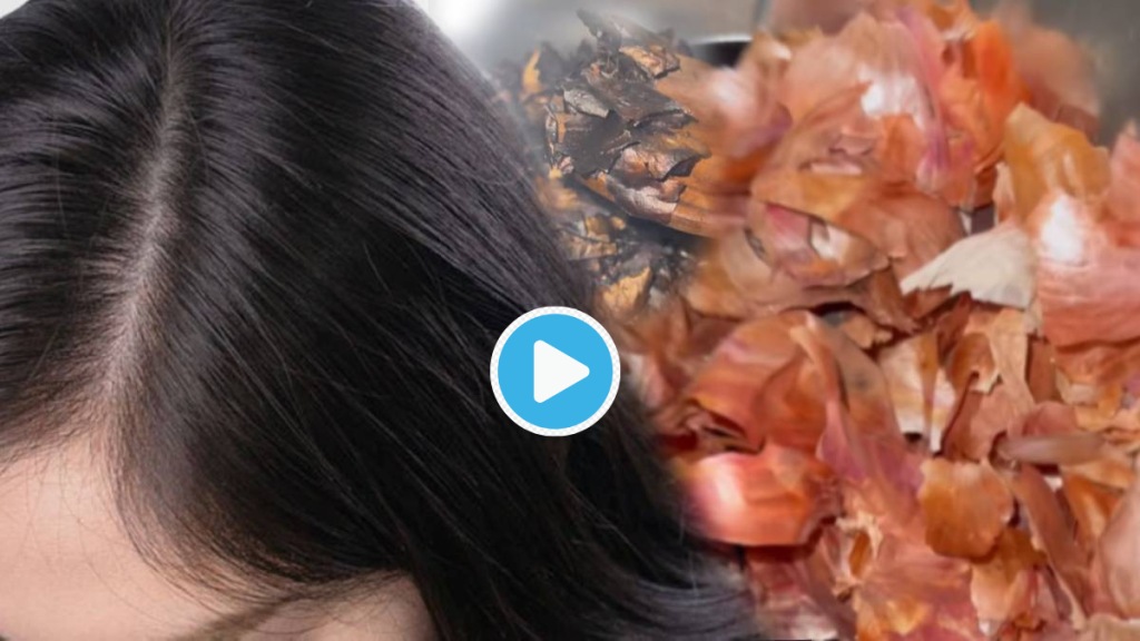 Video Turn White Grey Hair Black Hair Dye Using Onion Dry Peels Beauty Tips Trending online