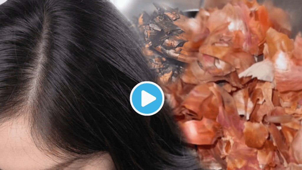 Video Turn White Grey Hair Black Hair Dye Using Onion Dry Peels Beauty Tips Trending online