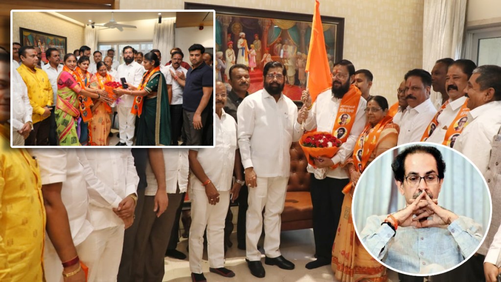 Dilip Gaikwad City chief joins Shiv Sena with former corporator