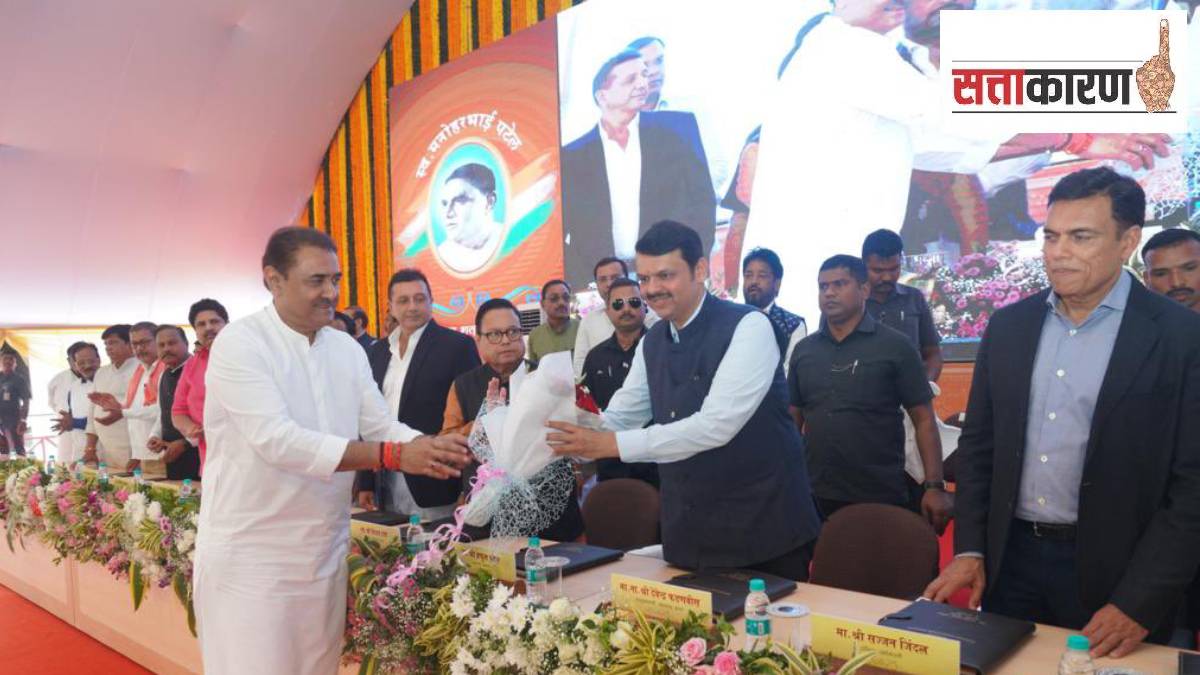 Praful Patel and devendra Fadnavis gondia