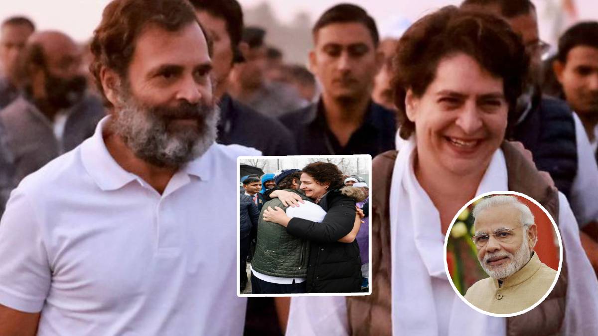 RAHUL GANDHI AND PRIYANKA GANDHI AND NARENDRA MODI