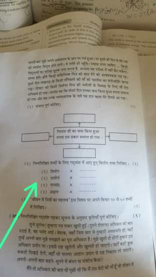 mistakes Hindi question paper