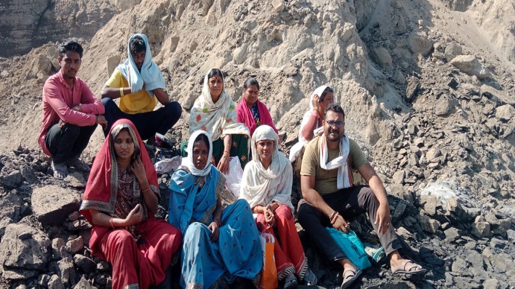 Protest Baranj coal mine Bhadravati