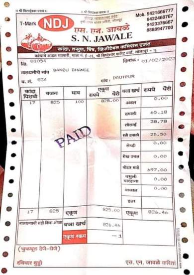 farmer Osmanabad onion no profit