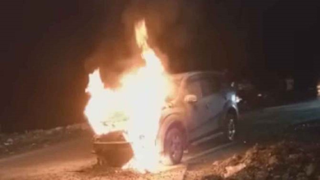 Car on fire