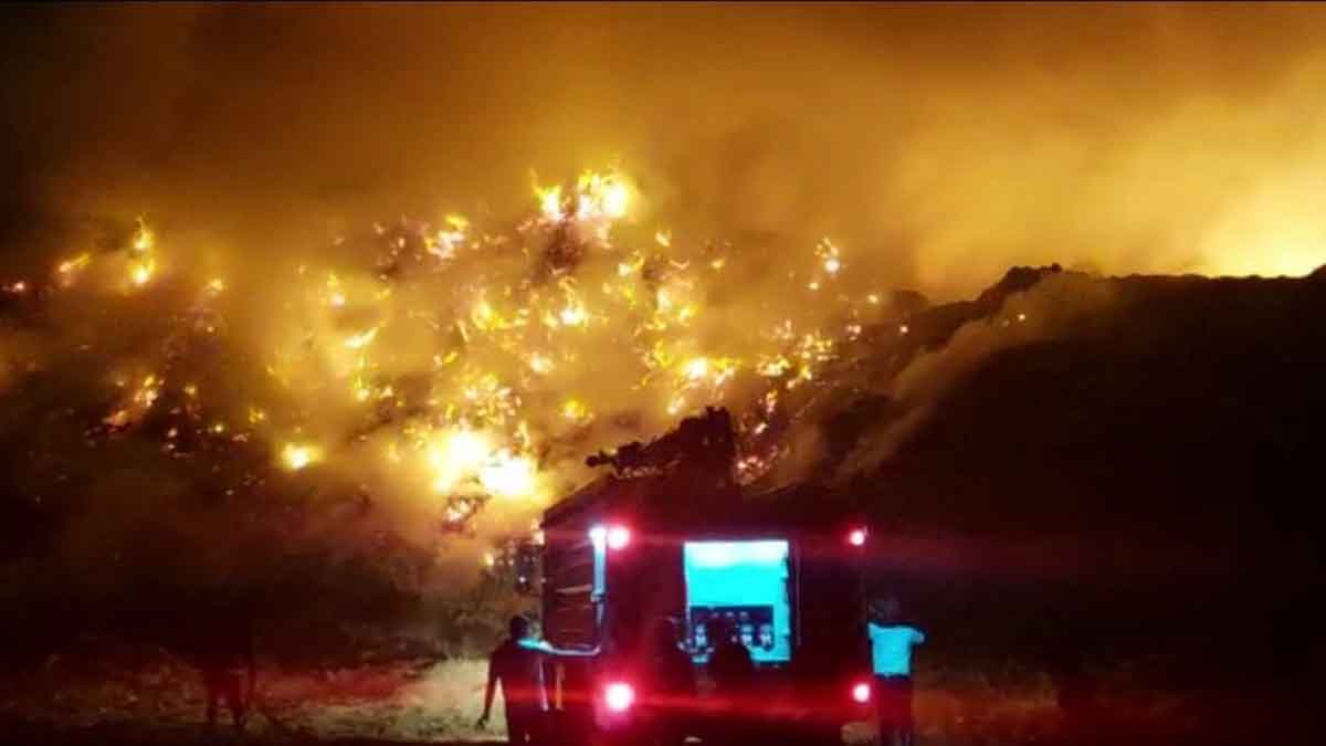 तुर्भे डम्पिंग ग्राउंडला आग
फोटो- लोकसत्ता