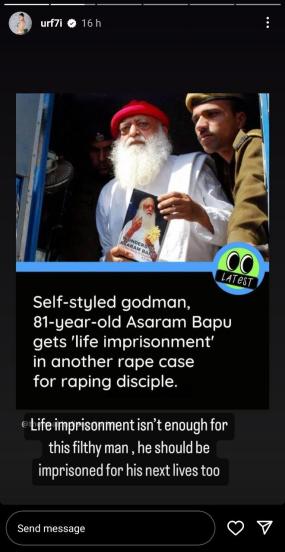 urfi javed on asaram bapu