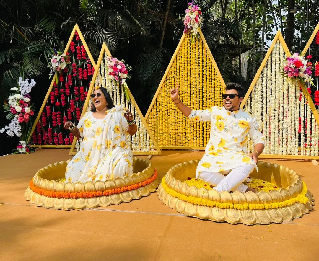 vanita kharat sumit londhe haldi ceremony