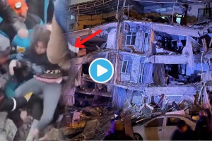 Turkey Earthquake Viral Video after 12 Hours Of Rescue Mission Teenager Comes Out of Debris Alive