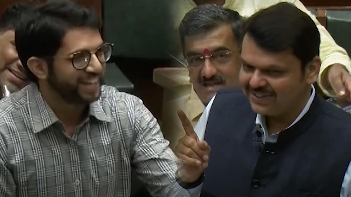 maharashtra assembly session laughter over aaditya-thackeray marriage in vidhansabha devendra fadnavis comment