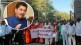 Demonstrations in Kolhapur demanding the removal of Guardian Minister Deepak Kesarkar
