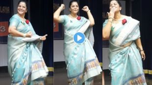 Female teacher dancing in school function