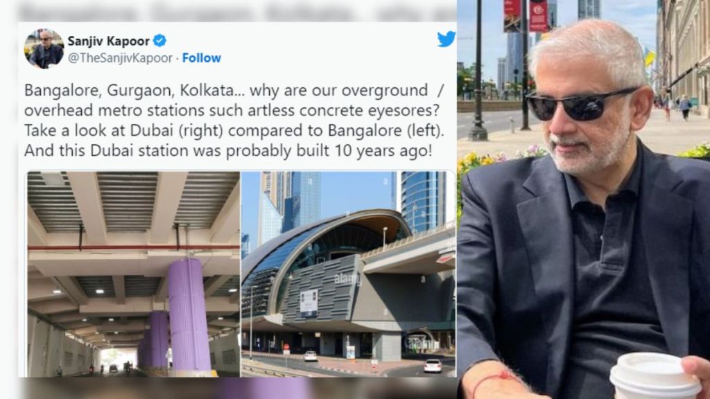 sanjiv Kapoor compairs Dubai and Indian metro