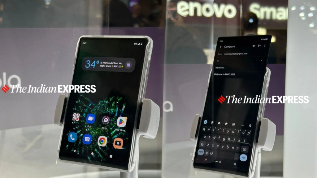 Motorola Rizr Rollable Concept Phone launch at mwc 2023
