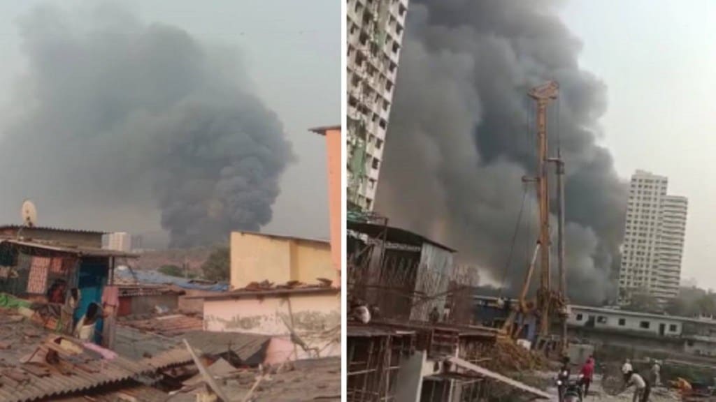 Massive fire slum Malad East