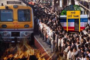 Mumbai Local Passenger Set on Fire by Drug Addict In running Train Thane Mumbra Shocking Late Night Incident