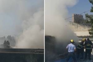 Fire in grocery store Market Yard pune