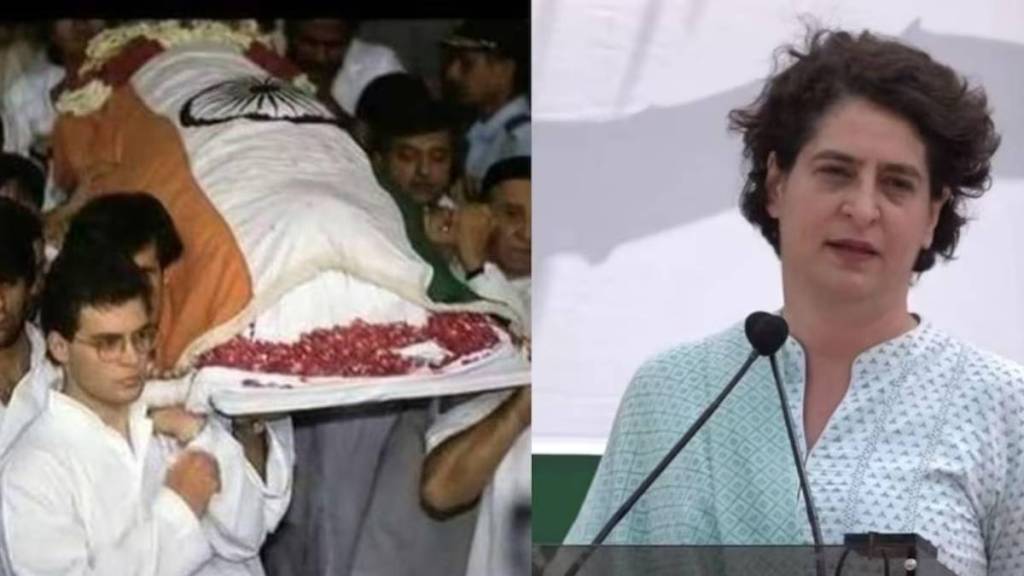 priyanka gandhi targeted Narendra modi government from rajghat sankalp satyagraha