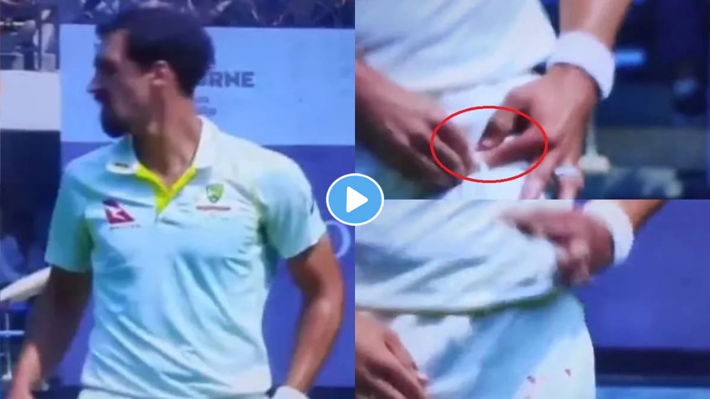 Ind vs Aus 3rd test match blood was flowing from finger still Mitchel Starc fought for his team see video