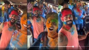 Rohit put gulal on Virat's face then Kohli fiercely performed Bhangra in the bus video of Team India's Holi celebration went viral
