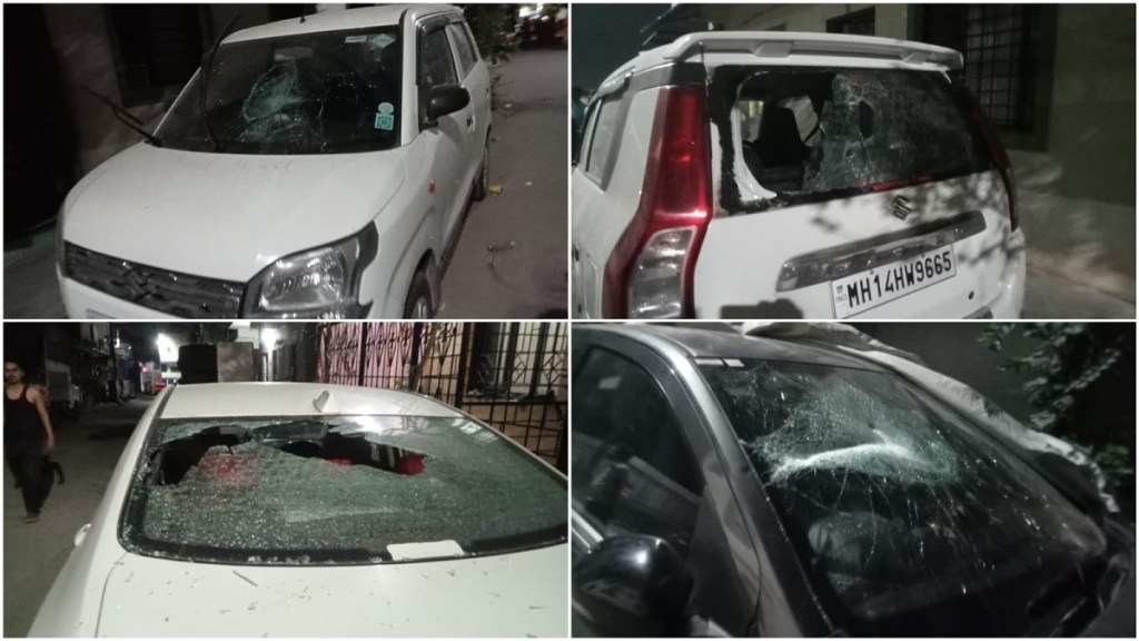 Vehicles vandalized Chikhali