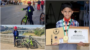 India Book of Records child cycling