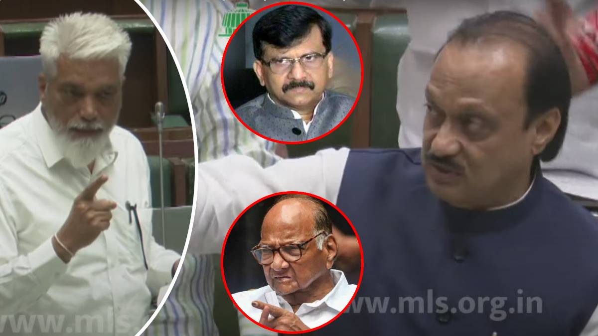 ajit pawar angry in assembly on dada bhuse