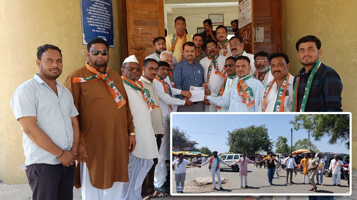 congress protest in lonar buldhana