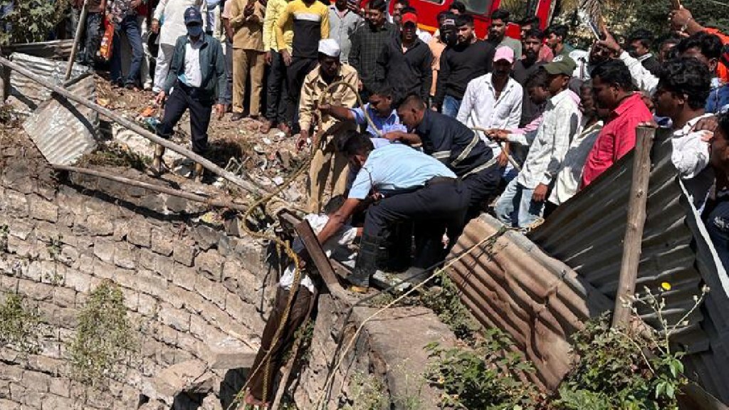 driver rescued by the fire brigade