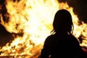 woman seriously injured in fire