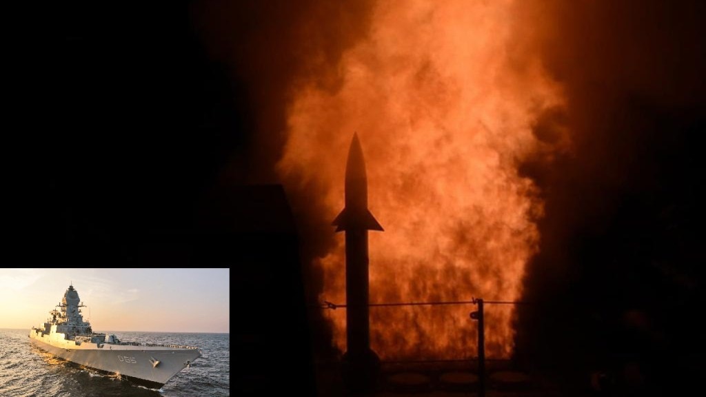 Indian Navy, medium range, surface to air, missile, ins visakhapatnam
