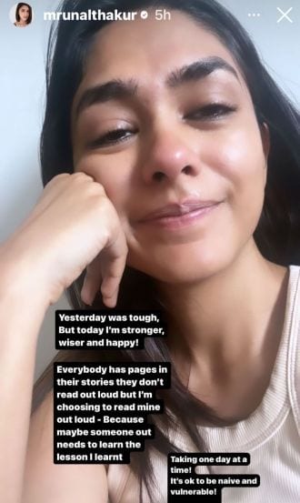 mrunal thakur post