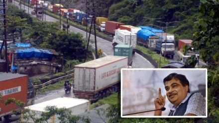 nitin gadakari गोवा महामार्गावरील कॉंक्रीट मार्गिकेचे भूमीपुजन