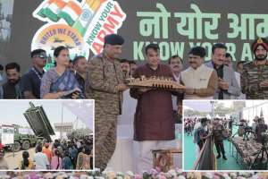 nitin gadkari inaugurate army exhibition